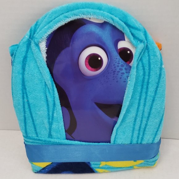 New Disney Pixar FINDING DORY Hooded Poncho Cotton Nemo Towel 22" - Picture 3 of 6